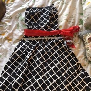 Ruby Rox Strapless Rockabilly Dress Sz. S